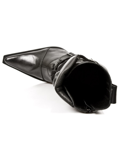 Botas New Rock Negras con Cordones