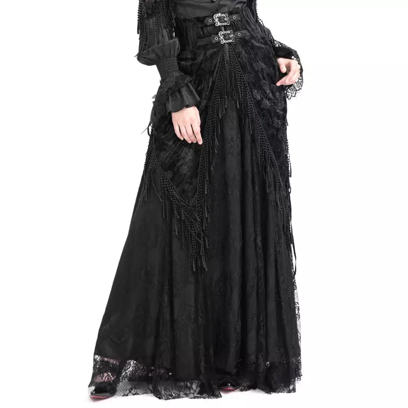 High Black Skirt with Lace from Devil Fashion Brand at €115.00