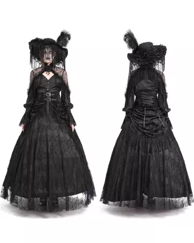 Jupe Haute Noire avec Dentelle de la Marque Devil Fashion à 115,00 €