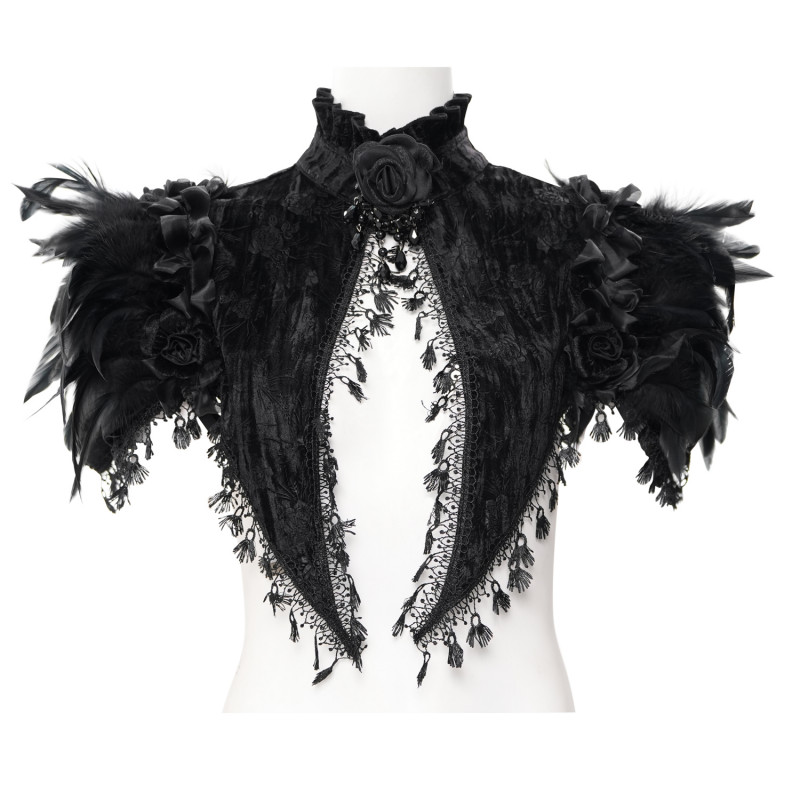 Capa/Bolero con Plumas