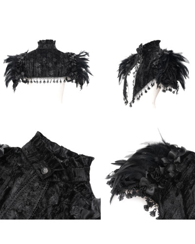 Capa/Bolero con Plumas
