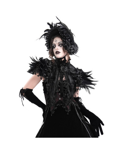 Capa/Bolero con Plumas