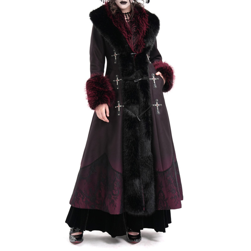 Red Coat with Artificial Hair