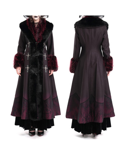 Red Coat with Artificial Hair