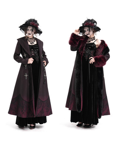 Red Coat with Artificial Hair