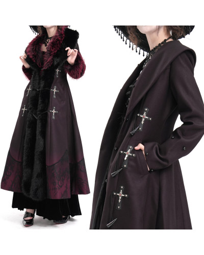 Red Coat with Artificial Hair
