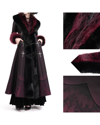 Red Coat with Artificial Hair