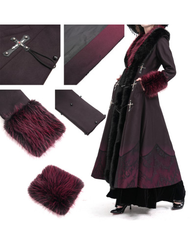 Red Coat with Artificial Hair
