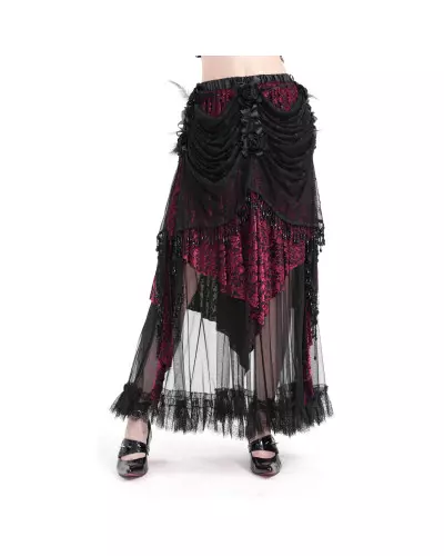 Elegant Red and Black Skirt from Devil Fashion Brand at €115.00