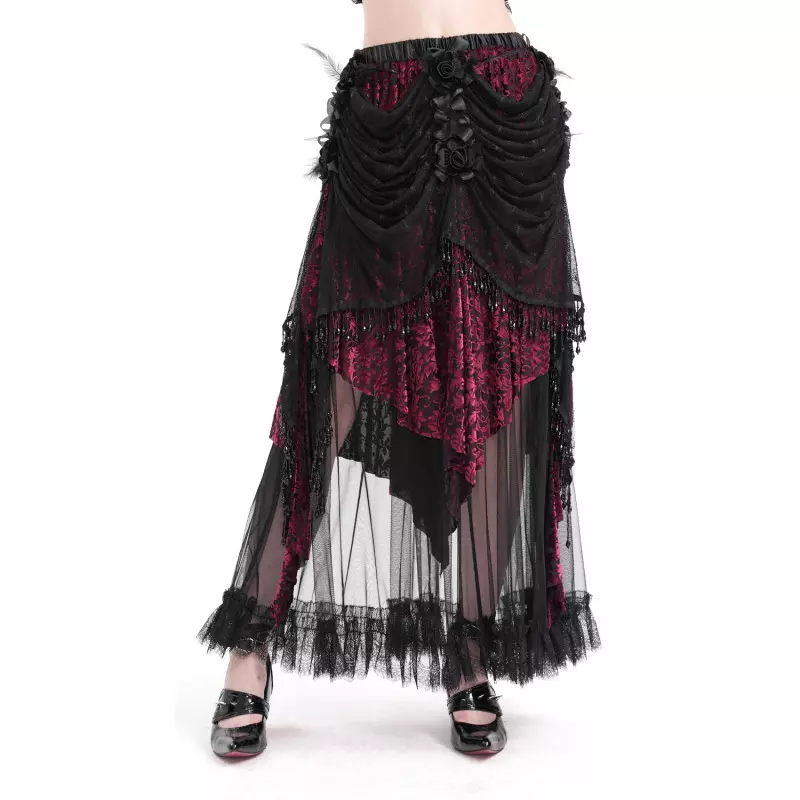 Elegant Red and Black Skirt from Devil Fashion Brand at €115.00