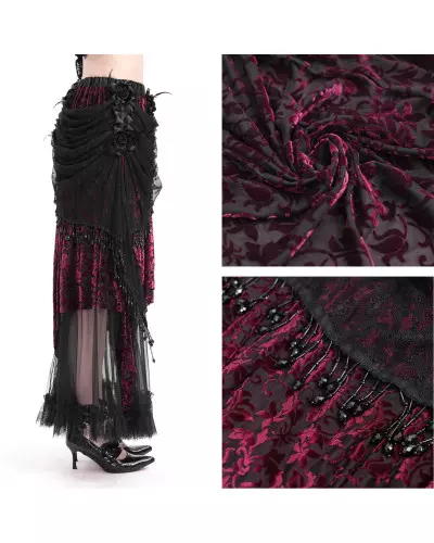 Elegant Red and Black Skirt from Devil Fashion Brand at €115.00