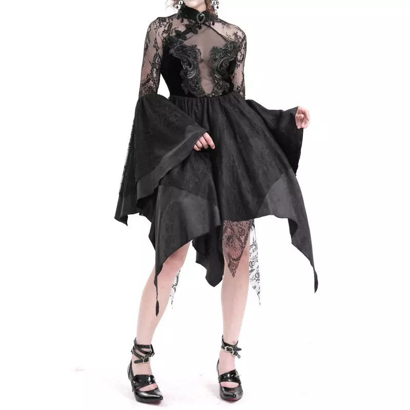 Robe Noire Élégante avec Tulle de la Marque Devil Fashion à 115,00 €