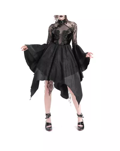 Robe Noire Élégante avec Tulle de la Marque Devil Fashion à 115,00 €