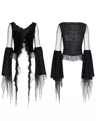 Elegant T-Shirt with Tulle from Devil Fashion Brand at €57.00