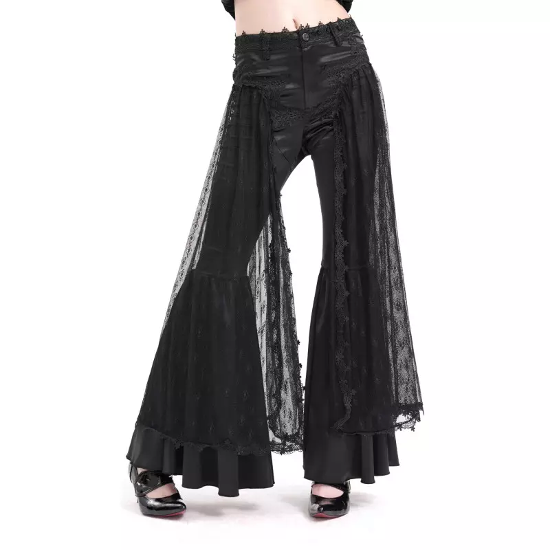 Elegant Trousers with Lace from Devil Fashion Brand at €99.00