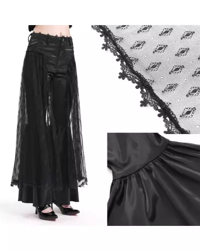 Elegant Trousers with Lace from Devil Fashion Brand at €99.00