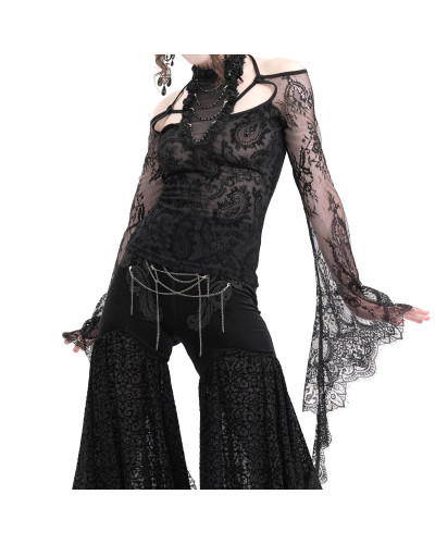 T-Shirt com Renda Elegante