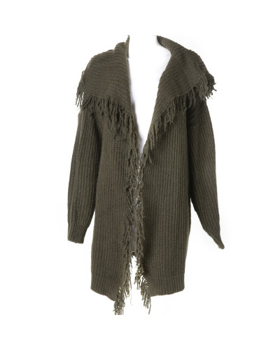 Strickjacke mit Fransen