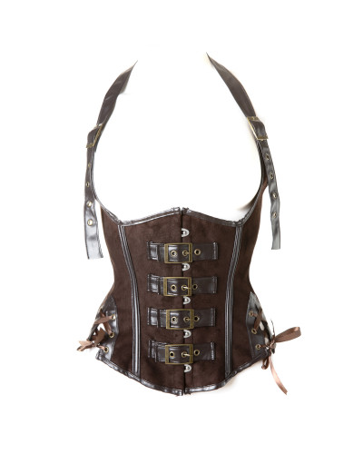 Brown Corset with Buckles