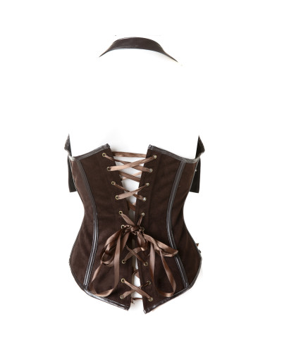 Corset Marron avec Boucles