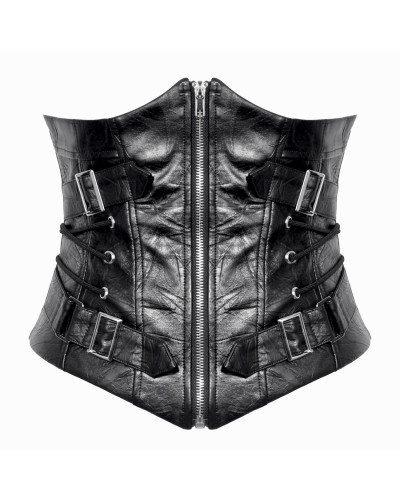 Faux Leather Corset