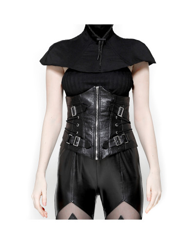 Faux Leather Corset