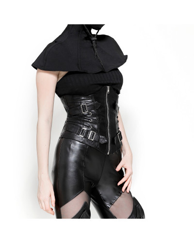Faux Leather Corset