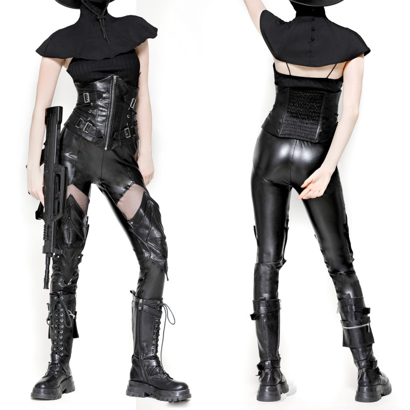 Faux Leather Corset