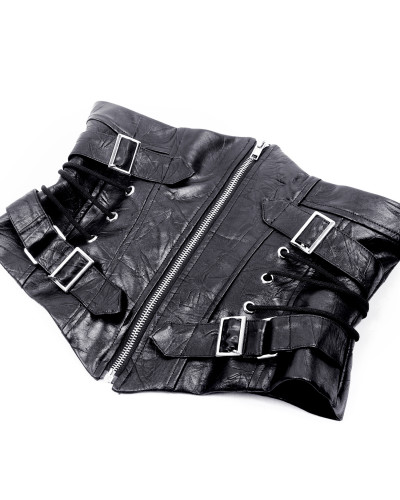 Faux Leather Corset