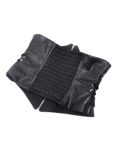 Faux Leather Corset