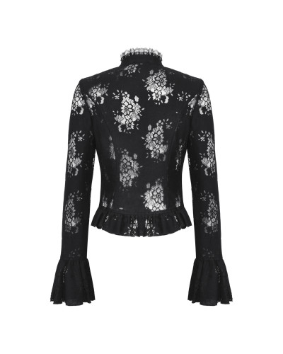 Lace Shirt with Cross