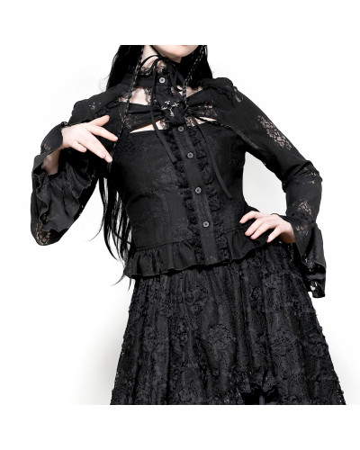 Lace Shirt with Cross