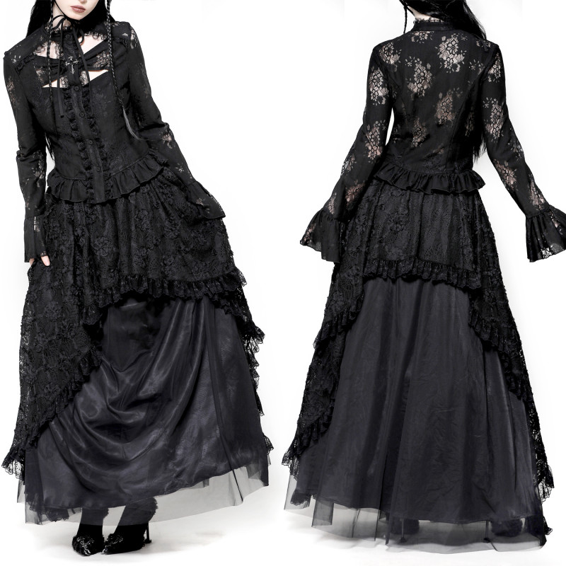 Lace Shirt with Cross