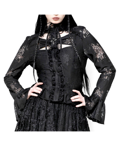 Lace Shirt with Cross