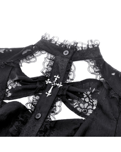 Camisa de Encaje con Cruz