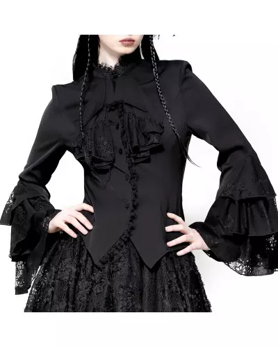 Chemise Victorienne Noire