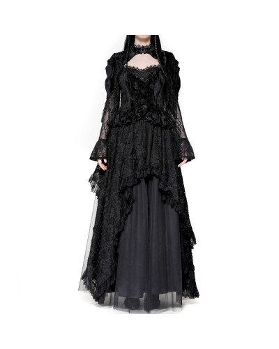 Long Skirt with Lace and Tulle