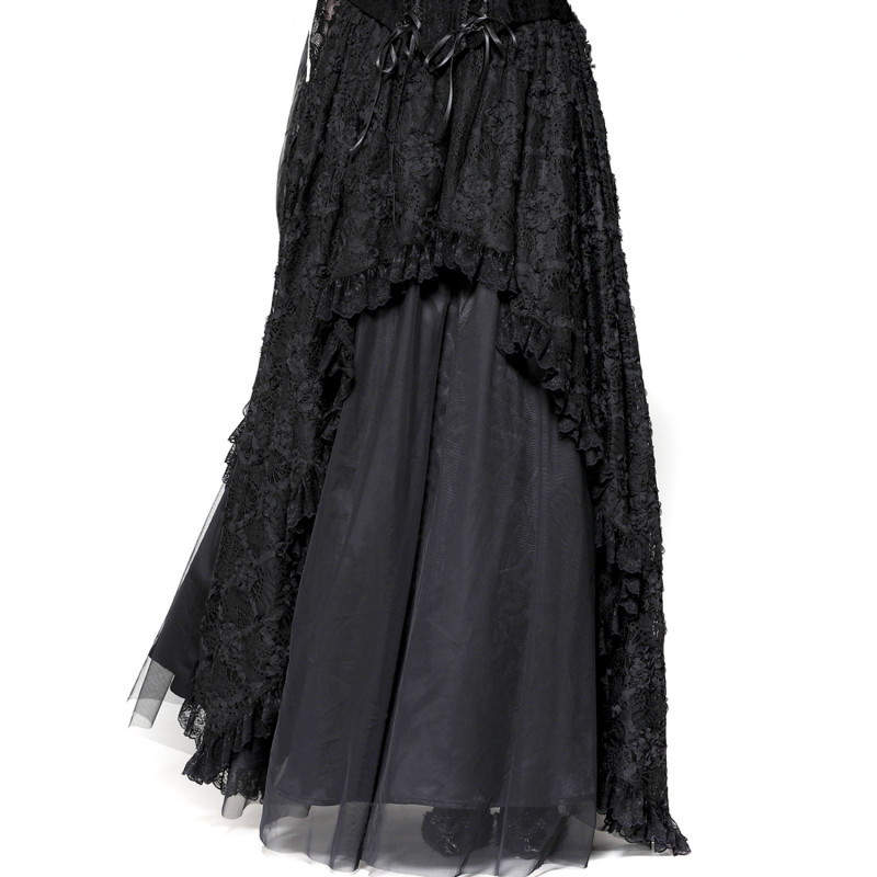 Jupe Longue en Dentelle et Tulle