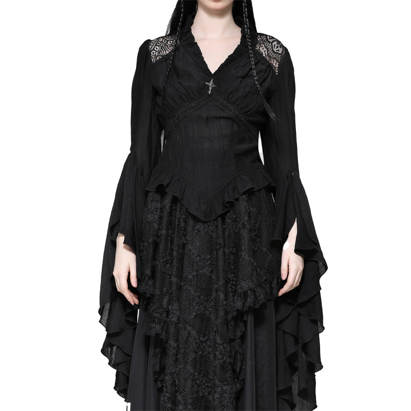 Blusa Mangas Campana
