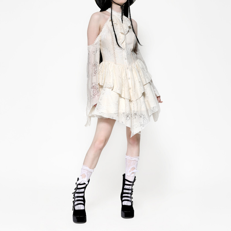 Beiges Kleid