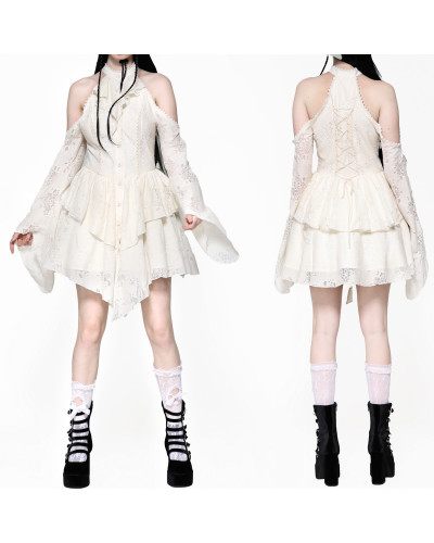 Beiges Kleid