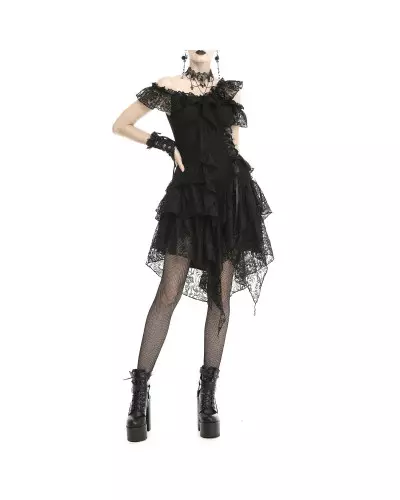 Robe Asymétrique avec Dentelle de la Marque Dark in Love à 75,00 €