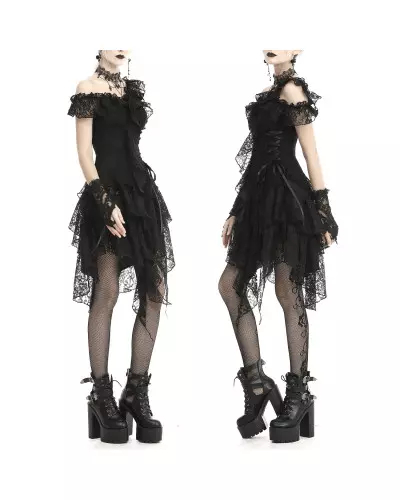 Asymmetric Dress with Lace from Dark in Love Brand at €75.00