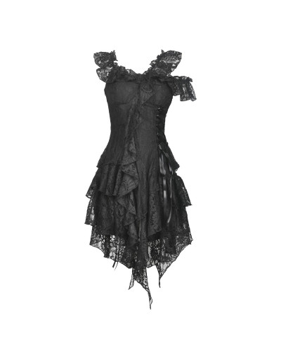 VESTIDO DE ENCAJE CORTO