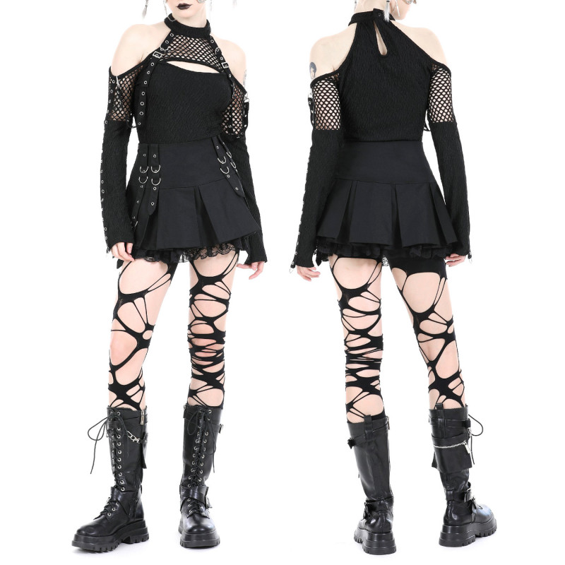 Pleated Skirt with Lace