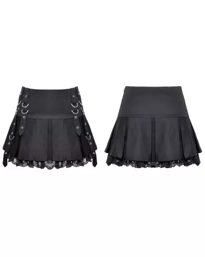 Saia Plissada com Renda da Marca Dark in Love por 45,98 €