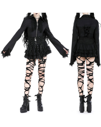 Schwarzer Gothic Minirock