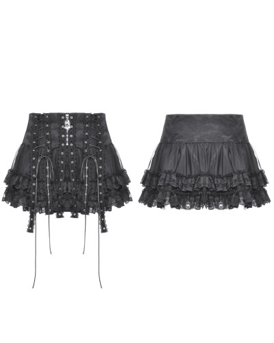Minifalda Gótica Negra