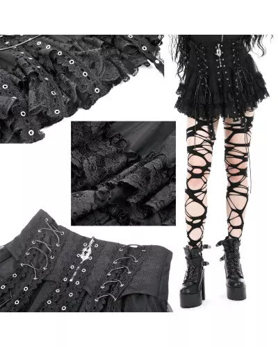 Mini Skirt with Lace from Dark in Love Brand at €48.40