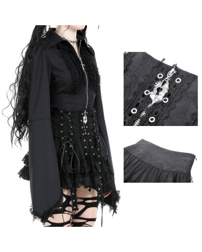 Schwarzer Gothic Minirock